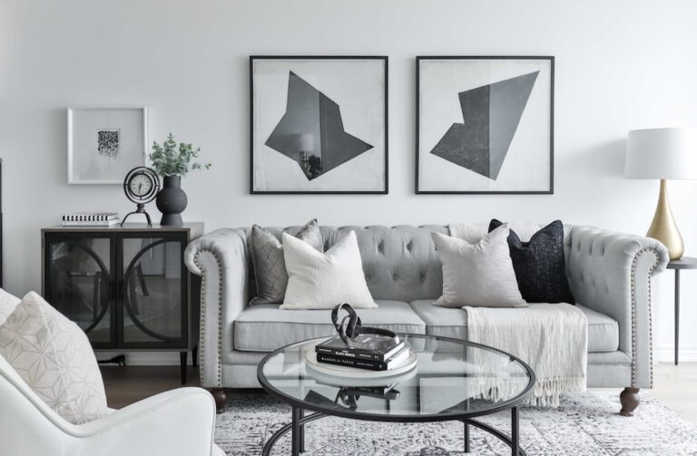 Invisible Luxury: Crafting Cozy Ambiance in Smart Homes - monochrome luxury living room